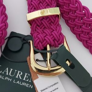 2 for $20 Ralph Lauren Elastic Belt Fuchia LG NWT
